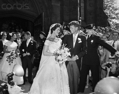 The wedding of Mr. and Mrs. John F Kennedy